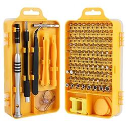 Screwdriver Set, Trekoo 110 in 1 Precision Screwdriver Repair Tool Kit Magnetic Driver Kit Professional Repair Tool Kit for iPhone X, 8, 7 / Cellphone/Computer/Tablet/PC/electronic etc (Yellow)