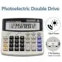 Calculator,12-Digit Desktop Basic Calculator, Solar Battery Dual Power with Large LCD Display and Large Buttons Office Calculator by Ebristar (JP01251A)