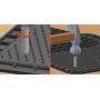 Eagle Klaw - Floor Mat Clips Set of Anti-Slip Fixing Retainers for Car Mats - Made in USA - Grey - Pack of 4 for 2 Mats (Without Cutter)