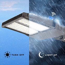 bulbeats 150W LED Parking Lot Area Light ( Eqv 700W Halogen) 5000K Slip Fitter Mount LED Pole Light with Dusk to Dawn IP65 Waterproof for Parking Lot/ Outdoor Sports Stadium DLC & ELT Listed(2 Pack)