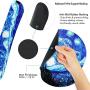 Van Gogh Starry Night Ergonomic Design Mouse Pad with Wrist Rest Hand Support and Keyboard Support. Round Large Mousing Area. Mouse Pad and Keyboard Pad for Laptop, PC Computer & Mac.