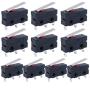Twidec /10Pcs Mini Micro Limit Switch 5A 125 250V AC SPDT 1NO 1NC Short Lever Arm Switch Snap Action Button Type 3 Pins KW11-3Z02