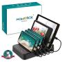 Charging Station for Multiple Devices 6 Short Mixed Charging Cables Multi USB Charger Station Organizer for Cell Phones Apple Samsung Tab Electronics Tech Gadget Gift -Black