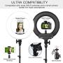 Ring Light Kit, SAMTIAN 14 Outer Selfie LED Ringlight with Stand 180° Dimmable Live Streaming Lighting Remote, Carrying Bag for Camera,Phone,YouTube,TikTok,Makeup,Video Recording