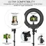 Ring Light Kit, SAMTIAN 14 Outer Selfie LED Ringlight with Stand 180° Dimmable Live Streaming Lighting Remote, Carrying Bag for Camera,Phone,YouTube,TikTok,Makeup,Video Recording