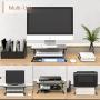 PUTORSEN Monitor Stand Riser with Vented Metal for Laptop Computer, Printer, 2 Tier Desk Organizer Stand with Anti-Slip Pads Holds 44lbs, Desktop Printer Stand & Storage Shelf & Screen Holder
