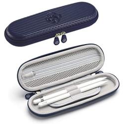 Koonice Premium Pencil Holder Case fits Apple Pencil 1 and 2 (Navy Blue)