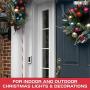 10 Ft Outdoor Candy Cane Extension Cord - 16/3 SJTW Durable Electrical Red & White Cable - Great for Powering Outdoor Christmas Decorations