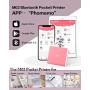 Phomemo M02 Portable Pocket Printer- Mini Bluetooth Wireless Thermal Sticker Printer Compatible with Android iOS for Instantly Print Fun, Retro-Style Photos, Mini Life Assistant, Good Gift, Pink