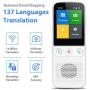Language Translator Device Portable Voice Translator Support WiFi/Hotspot/Offline Smart Translator Device Two Way Real Time 2.4 Inch Touch Screen 138 Languages (White)