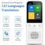 Language Translator Device Portable Voice Translator Support WiFi/Hotspot/Offline Smart Translator Device Two Way Real Time 2.4 Inch Touch Screen 138 Languages (White)