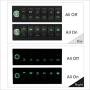 Apollointech Wrangler JK & JKU 2007-2018 Overhead 6-Switch Pod/Panel in Green Backlight with Control and Relay Box (Comes with 12 Laser Switch Covers)