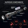 Vont Blaze Tactical Flashlight (2 Pack) LED Flashlights, Extremely Bright Flash Light, High Lumen, Adjustable Beam, Water-Resistant, Gear & Accessories for Hiking, Camping, Survival, Emergency