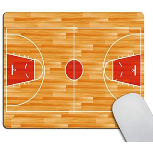 Smooffly Gaming Mouse Pad Custom,Basketball Court Designs Non-Slip Rubber Customized Computer Mouse Pad 9.5 X 7.9 Inch (240mmX200mmX3mm)