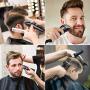 STOON Hair Clippers, Cordless Rechargeable Beard Trimmer Hair Trimmer for Men, Waterproof Hair Cutting Kit with LED Display & 2 Guide Combs (4 Adjustable Levels) for Family Use