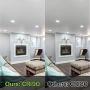 12 Pack 5/6 Inch Selectable CCT LED Disk Light, CRI90, 1050lm, 15W=100W, 3000K/4000K/5000K Adjustable, Dimmable LED Recessed Ceiling Light, Damp Rated LED Can Lights