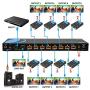 4K 1x8 HDMI Extender Splitter by OREI Multiple Over Single Cable CAT6/7 4K@60Hz 4:4:4 HDCP 2.2 with IR Remote EDID Management - Up to 115 Ft - Loop Out - Low Latency - Full Support