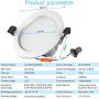 FVTLED 15W 6 inch Smart LED Recessed Downlight, Bluetooth Mesh Retrofit 1200LM 2700K-6500K Dimmable RGBWC Multicolor Color 5 in 1 Ceiling Spotlight Can Light (1pcs)
