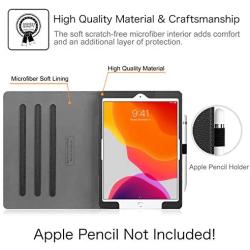 Fintie Case for New iPad 8th Gen (2020) / 7th Generation (2019) 10.2 Inch - [Corner Protection] Multi-Angle Viewing Folio Stand Cover with Pocket, Pencil Holder, Auto Wake/Sleep, Black