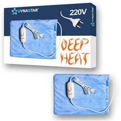 Dynastar 220 Volts Heating Pad 220v 240 Volt Heating pad with Moist/Dry, Fast Heating, Micro Fleece Soft Removable Washable Cover, (Will NOT Work in USA)