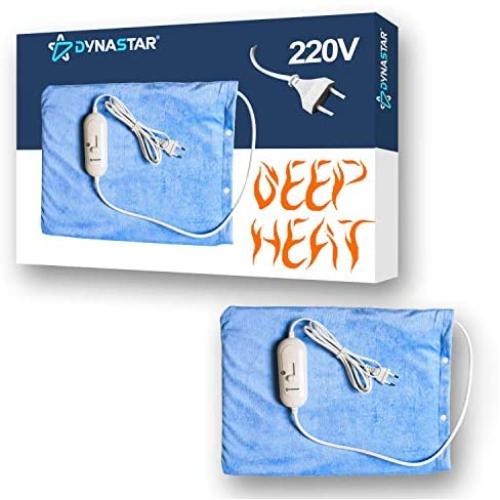 Dynastar 220 Volts Heating Pad 220v 240 Volt Heating pad with Moist/Dry, Fast Heating, Micro Fleece Soft Removable Washable Cover, (Will NOT Work in USA)