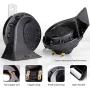 FARBIN Loud Car Horn Kit 12v Electric Horn with Relay Air Horn for Truck Train (Black horn with wire harness, 12v)