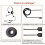 Emaiker Wired Call Center Noise Cancelling Corded Monaural Telephone Headphone for Deskphones U10P-S RJ9 Headset with Mic Mircrophone for Desk Landline Phone IP Phones for Office telemarketing Work
