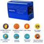 Bapdas 150W Car Power Inverter DC 12V to 110V AC Car Converter with 3.1A Dual USB Car Adapter-Blue