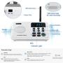 Wuloo Intercoms Wireless for Home 1 Mile Range 22 Channel 100 Digital Code Display Screen, Wireless Intercom System for Home House Business Office, Room to Room Intercom Communication(2Station, White)