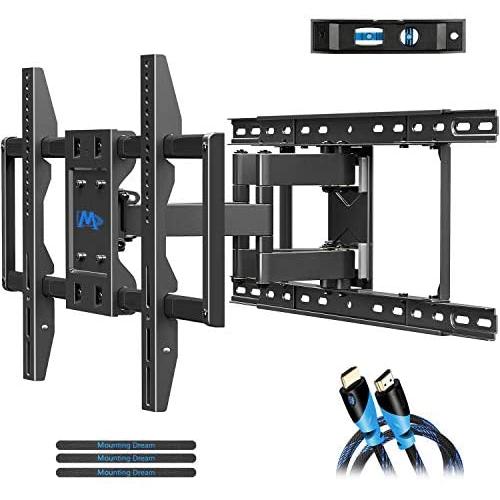 Mounting Dream TV Wall Mounts TV Bracket for 42-70 Inch TVs, Premium TV Mount, Full Motion TV Wall Mount with Articulating Arms, Max VESA 600x400mm and 100 LBS, Fits 16'', 18'', 24'' Studs MD2296-24K