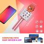 BlueFire Bluetooth 4 in 1 Karaoke Wireless Microphone with LED Lights, Portable Microphone for Kids, Girls, Boys and Adults (Pink) BlueFire Bluetooth 4 in 1 Karaoke Wireless Microphone with LED Lights, Portable Microphone for Kids, Girls, Boys and Adults (Pink)