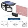 ZEVEZ Solar Lights Outdoor, 3 Heads 74LEDs Solar Motion Sensor Light Outdoor, Solar Security Lights 270° Illumination IP65 Waterproof for Entryway, Patio Yard, Garage and Pathway(1 pack)