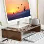 16 inch Computer Monitor Riser Stand - Desk Storage Organizer for Home and Office Computer Desk Laptop Cellphone Printer Stand Desktop Container (Brown)