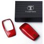 Genuine Carbon Fiber Key Fob Cover For Mercedes-Benz 2019-2021 A-Class C-Class G-Class 2017-2021 E-Class 2018-2021 S-Class Smart Car Remote Key, Car Key Fob Case For Men Fob Cover For Women - Red