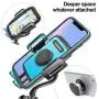 [Upgraded] Car Cup Holder Phone Mount Adjustable Gooseneck Automobile Cup-Holder-Phone-Car-Mount for iPhone 11 Pro/XR/XS Max/X/8/7 Plus/6s/Samsung S10+/Note 9/S8 Plus/S7 Edge(Blue)