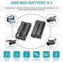 Neewer NP-F550 Battery Charger Set for Sony NP F970,F750,F960,F530,F570,CCD-SC55,TR516,TR716,and More (2-Pack Replacement Battery, Dual Slot Charger)