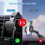 15W Metal Frame Wireless Car Charger Ennuts Auto-Clamping Qi Fast Charge Wireless Car Charger Mount Dashboard Air Vent Phone Holder Compatible for iPhone 11 Pro Max/11,Samsung Galaxy S20/S10 and More
