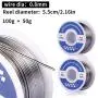 Fpxnb 2 Pack 60-40 Tin Lead Rosin Core Solder Wire Set for Electrical Soldering and DIY 0.0236 in (0.6 mm) 0.0315 in (0.8mm) 0.0394 in (1 mm) 0.0472 in (1.2 mm) 100g (0.22lbs) + 50g (0.11lbs)