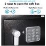 Home and Office Electronic Safe Box with Keypad & Keys, Money Lock Boxes, Safety Boxes for Home, Office, Hotel Rooms,Business, Jewelry, Gun, Cash, Steel Alloy Drop Safe 9.85 x 13.75 x 9.85 inches