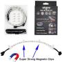 PC RGB LED Strip Light, RGB LED Strip for 12V 4-Pin RGB LED Header, Compatible with ASUS Aura RGB, MSI Mystic Light, ASROCK Aura RGB M/B, Come with 8pcs Strong Magnetic Clip, White Silicone Housing