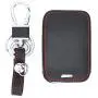 WFMJ Black Leather for Chevrolet Silverado 1500 2500 3500 Colorado GMC Sierra 1500 2500HD 3500HD 4 Buttons Smart Remote Key Chain Cover Case Fob