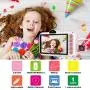 WOWGO Kids Digital Camera - 12MP Childrens Selfie Camera with 3.5 Inches Large Screen for Boys and Girls,1080P Rechargeable Electronic Camera with 32GB TF Card