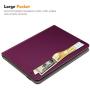 Fintie Folio Case for New iPad 8th Gen (2020) / 7th Generation (2019) 10.2 Inch - Multi-Angle Viewing Soft TPU Smart Stand Back Cover with Pocket, Pencil Holder, Auto Wake/Sleep, Purple