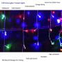 ZIMINGU LED Icicle Lights,LED Curtain Light,96LEDS 13FT 8 Modes,RGB Decorations Fairy Lights for Holiday Party Yard Garden Wedding Bedroom Patio Christmas (Multicolor, 4M)