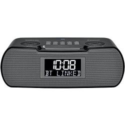 Sangean RCR-20 FM-RDS (RBDS) AM / Bluetooth / Aux-in / USB Phone Charging Digital Tuning Clock Radio with Battery Backup, Black, 13.8X 13.1x 4.9 & RCR-5 Digital AM/FM Alarm Clock Radio