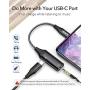 ESR Upgraded 2-in-1 USB-C PD Headphone Jack Adapter, Type C to 3.5mm Audio and Charger Adapter, for Aux, Stereo, Earphones, Headset, Compatible with iPad Pro 2018, Galaxy S20/S10/Note10, Pixel 3/4