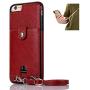 Jaorty PU Leather Wallet Case for iPhone 6 Plus/6S Plus Necklace Lanyard Case Cover with Card Holder Adjustable Detachable Anti-Lost Neck Strap for 5.5 inch Apple iPhone 6 Plus,iPhone 6S Plus,Red