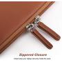 MoKo 13-13.3 Inch Laptop Sleeve Bag Fits MacBook Air 13-inch Retina 2020-2016, MacBook Pro 13'', Surface Book/Surface Laptop 13.5'', Waterproof PU Leather Protective Case - Brown