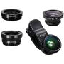 Phone Lens,by Ailun,3 in 1 Clip On 180 Degree Fish Eye Lens+0.65X Wide Angle+10X Macro Lens,Universal HD Camera Lens Kit for Mobile Phone,Cellphone,Smart Phone