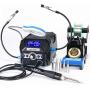 Yihua 939D+ III Efficient Soldering Station, 75W Equivalent with 4 Memories, Dual ℉/℃ Display System, 392~896℉ Adjustable, Sleep mode, Ultra compact Design.Plus Helping Hands and a LED Magnifying Lens
